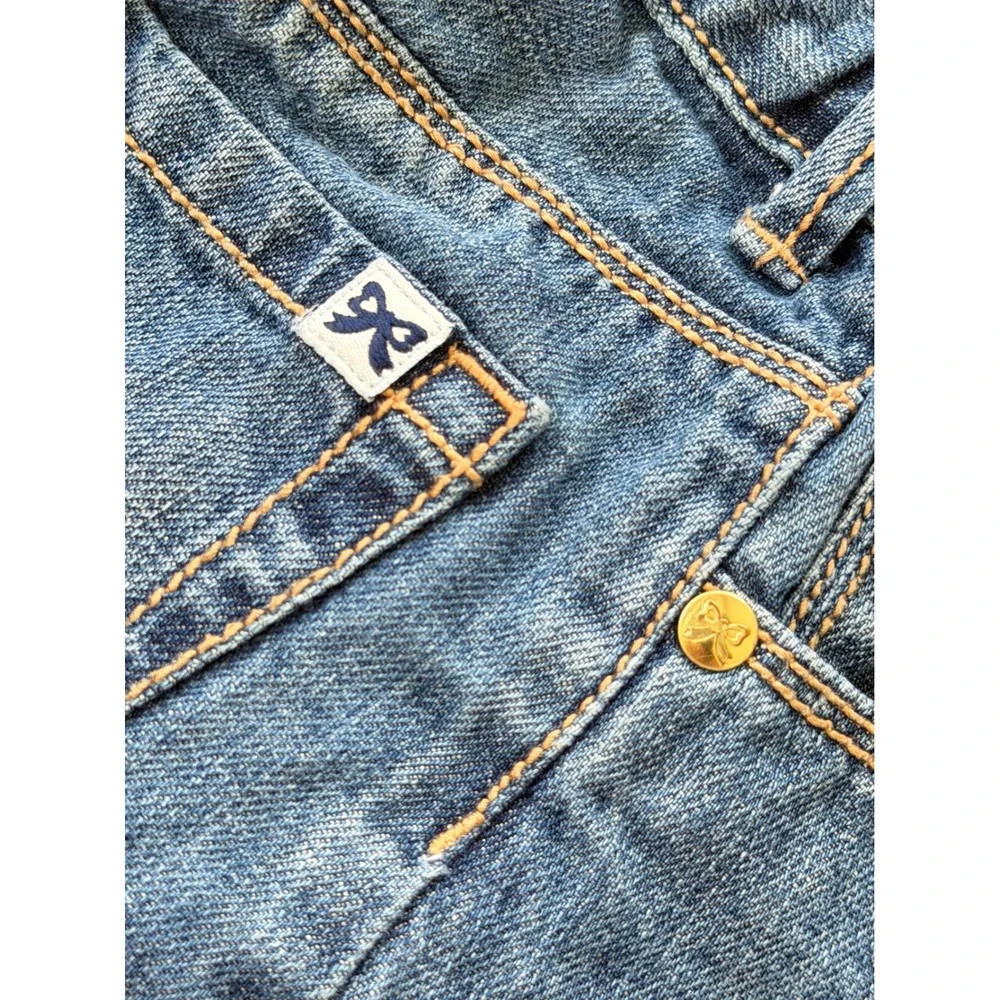 Gymboree Girls Medium Wash Denim Mini Skirt Adjustable‎ Waist Size 6